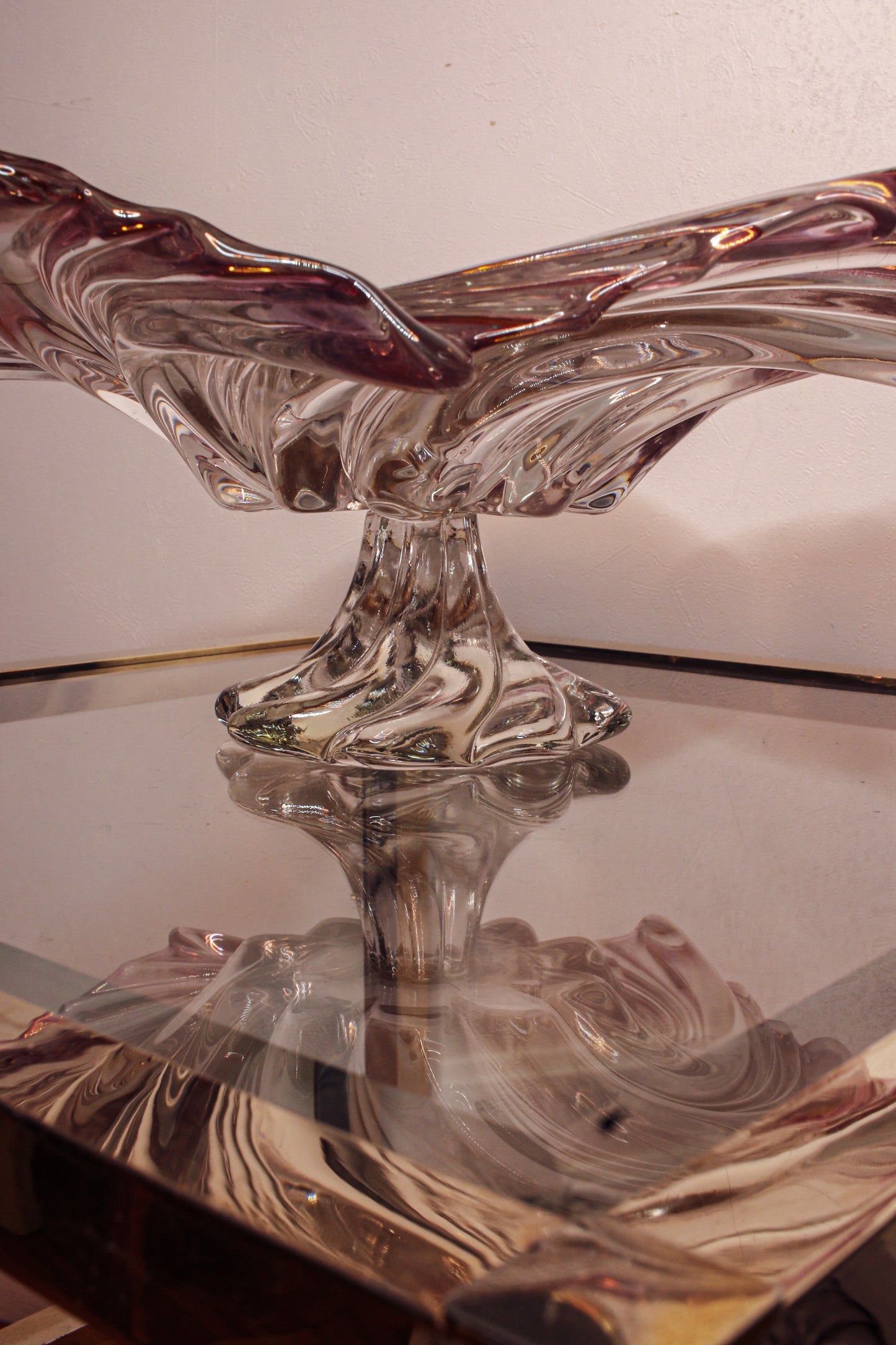 Coupe sur pieds en verre style/de Murano